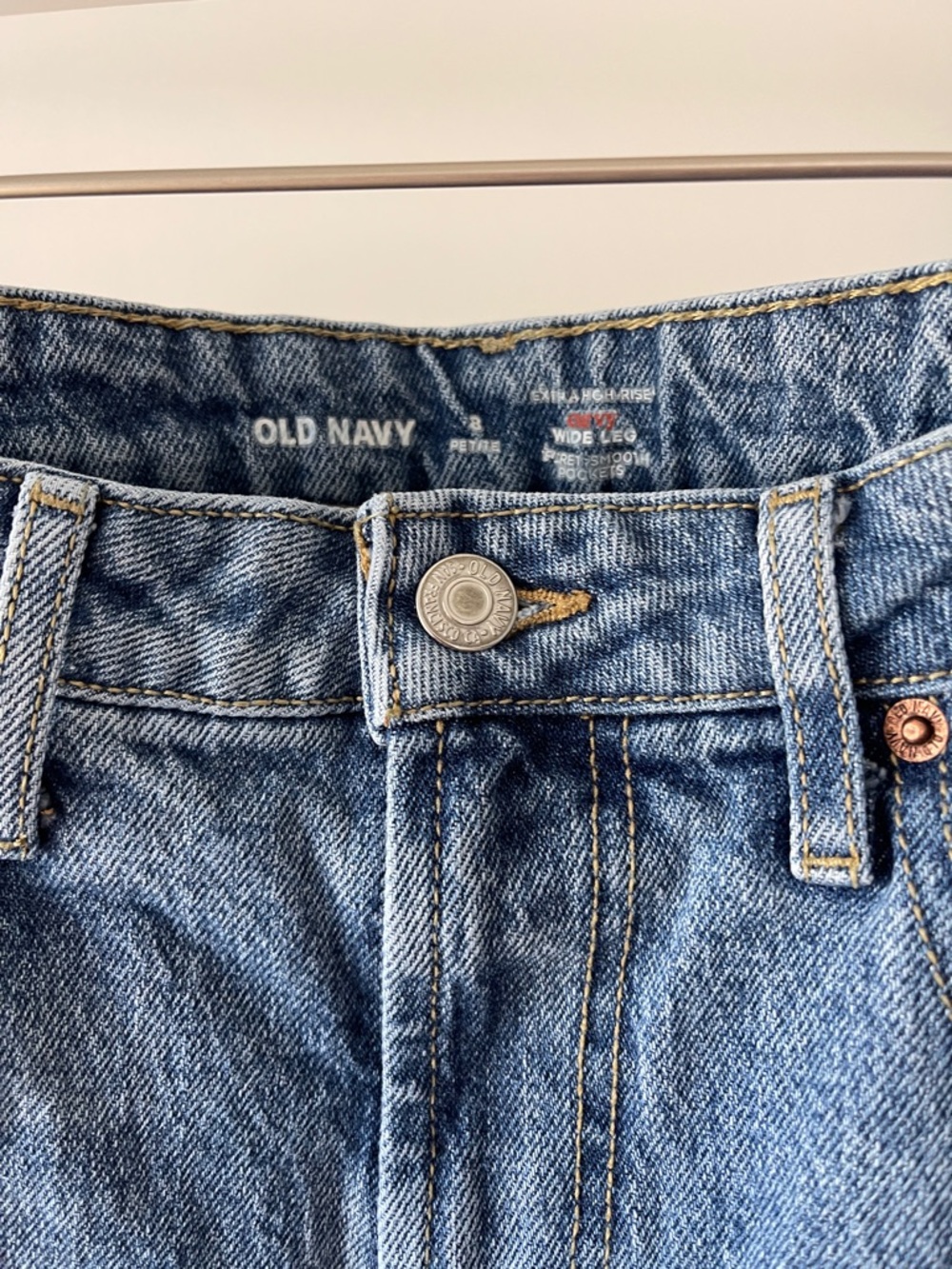 Old Navy Wide Leg High Rise Denim Jeans Size 8 - Picture 2 of 3